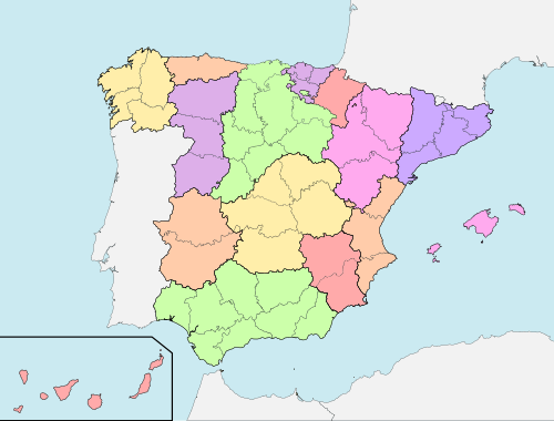 1833 territorial division of Spain